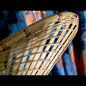 Vintage Hand Woven Basket | Unique Shape | Fall Decor | Thanksgiving | Bohemian